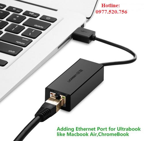 Cáp chuyển đổi USB 2.0 to Lan RJ45 10/100 Mbps Ugreen 20254